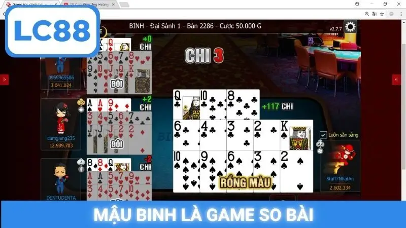 Mậu binh là game so bài